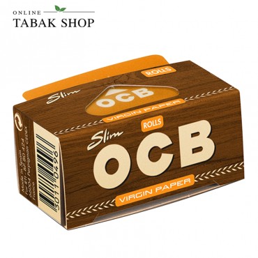 OCB Unbleached Virgin Paper Slim Rolls (1 x 4m)