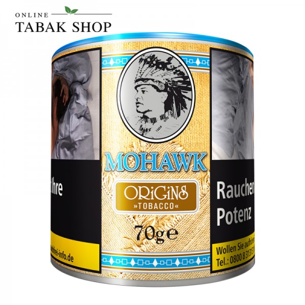 Mohawk Origins Tabak (ohne Zusätze) 70g Dose