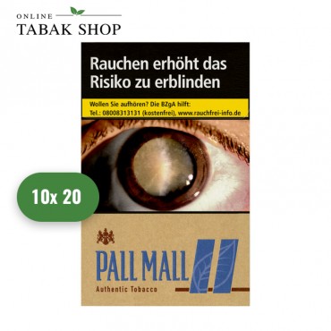 Pall Mall Authentic Blue OP Zigaretten (10 x 20er)