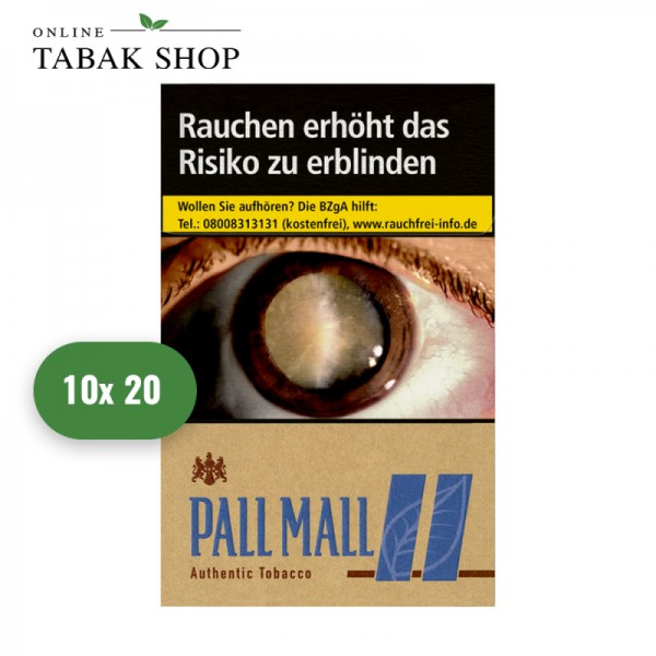 Pall Mall Authentic Blue OP Zigaretten (10 x 20er)