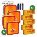 Pall Mall Allround Tabak Mega (4 x 125g) + 1.000 Hülsen (wählbar) + 1 Sturmfeuerzeug + 2 Feuerzeuge