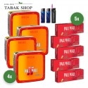 Pall Mall Allround Tabak Mega (4 x 125g) + 1.000 Hülsen (wählbar) + 1 Sturmfeuerzeug + 2 Feuerzeuge