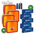 Pall Mall Allround Tabak Mega (4 x 125g) + 1.000 Hülsen (wählbar) + 1 Sturmfeuerzeug + 2 Feuerzeuge
