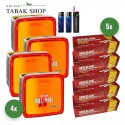 Pall Mall Allround Tabak Mega (4 x 125g) + 1.000 Hülsen (wählbar) + 1 Sturmfeuerzeug + 2 Feuerzeuge
