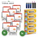 Paramount (9 x 40g) + 1.000 West Hülsen (wählbar) + 2 Sturmfeuerzeuge + 3 Feuerzeuge