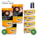 West Yellow Volumen Tabak (3 x 155g) + 1.000 Hülsen + 1 Feuerzeug + 1 Sturmfeuerzeug