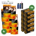 Pall Mall Allround Red Tabak Giga (9 x 104g) + 2.000 Hülsen (wählbar) + 1 Sturmfeuerzeug + 2 Feuerzeuge