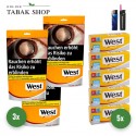 West Yellow Volumen Tabak (3 x 155g) + 1.000 Hülsen + 1 Feuerzeug + 1 Sturmfeuerzeug