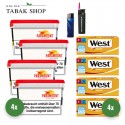 PARAMOUNT Tabak Megabox (4 x 125g) + 1.000 Hülsen + 1 Feuerzeug + 1 Sturmfeuerzeug