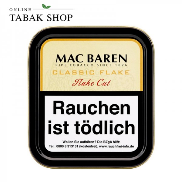 MAC BAREN Classic Flake Pfeifentabak 50g Dose
