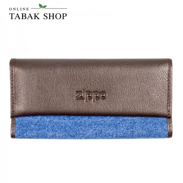 Zippo Tabakbeutel / Tabaktasche Jeans-Lederoptik in Geschenkbox