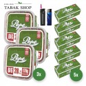 Pepe Rich Green Volumentabak (3 x 170g) + 1.000 Hülsen (wählbar) + 1 Sturmfeuerzeug + 1 Feuerzeug