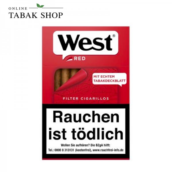 West Red Filter Cigarillos 17er Schachtel