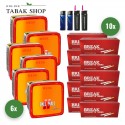 Pall Mall Allround Red Tabak Mega (6 x 125g) + 2.000 Hülsen (wählbar) + 2 Sturmfeuerzeuge + 2 Feuerzeuge