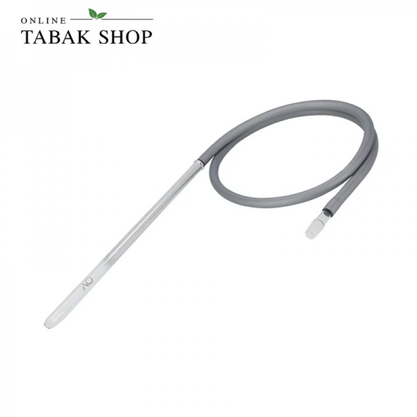 AO - Shisha Glasmundstück SET - Rund silber 150cm
