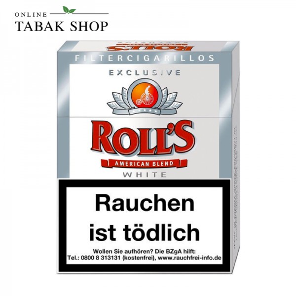 Rolls "Exclusive White" Filter Zigarillos Naturdeckblatt 23er Packung