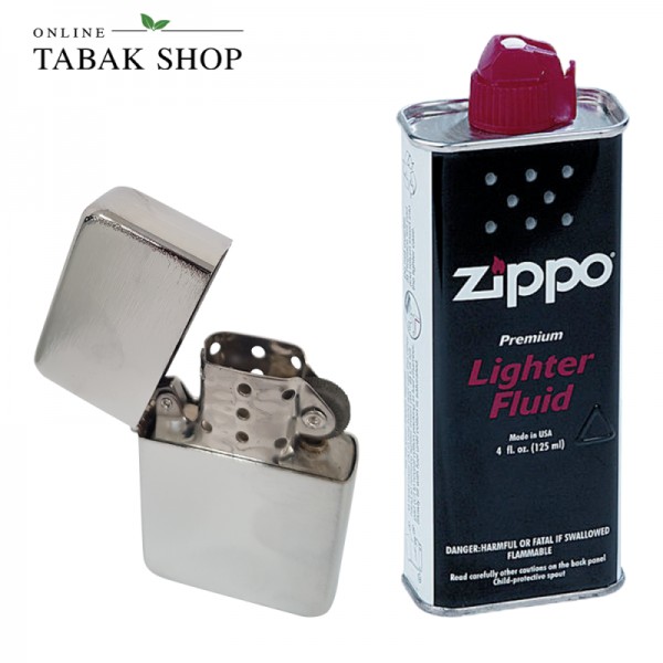 Benzinfeuerzeug + Zippo Benzin (1x 125ml)