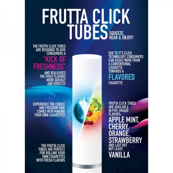 Frutta Click Hülsen Orange Filterhülse mit Aromakapsel 100er Schachtel
