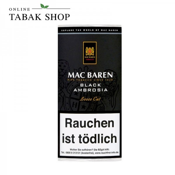 MAC BAREN Black Ambrosia Pfeifentabak (1x 50g) Pouch