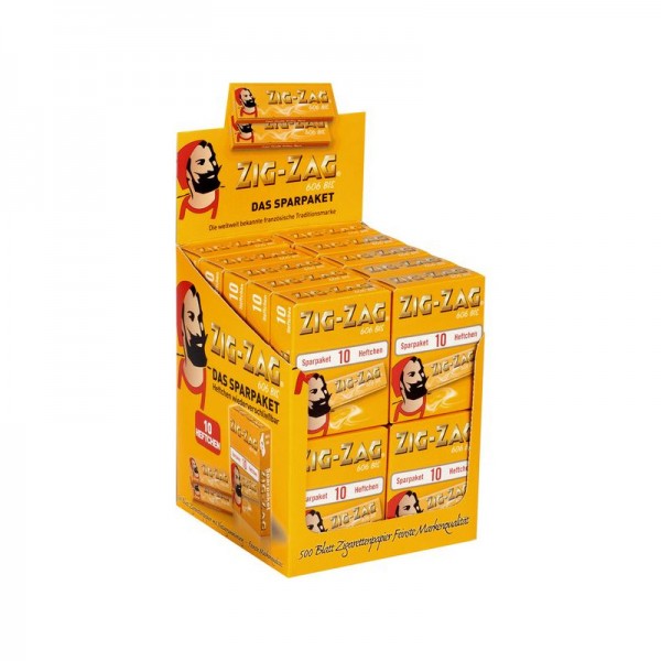 ZIG ZAG gelb Blättchen Zigarettenpapier Sparpaket (20x 10er)