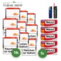 Paramount Tabak M (10 x 40g) + 1.000 Hülsen + 1 Feuerzeug + 1 Sturmfeuerzeug