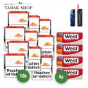 Paramount Tabak M (10 x 40g) + 1.000 Hülsen + 1 Feuerzeug + 1 Sturmfeuerzeug