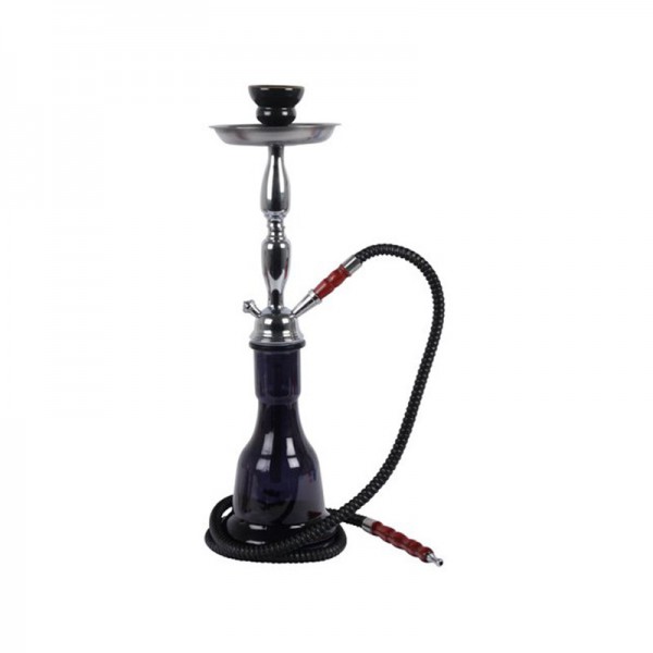 Shisha Kev in Silber / Blau mit 1 Schläuch, 55 cm