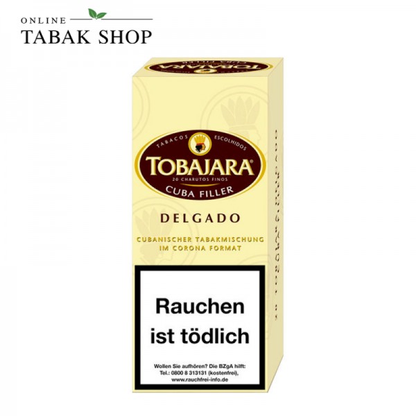 Tobajara "Delgado Corona Cuba Filler" Zigarillos 20er Packung