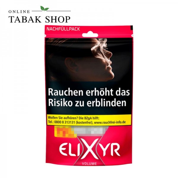 Elixyr Rot Volumen Tabak 105g Beutel