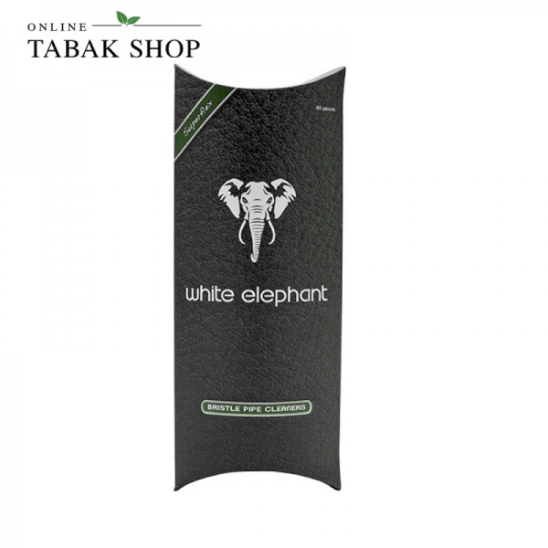 White Elephant Pfeifenreiniger grau / weiß konisch, Baumwolle 16,5 cm (1x 80er)