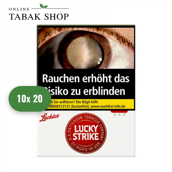 Lucky Strike Original Red Zigaretten ohne Filter Soft OP (10 x 20er)