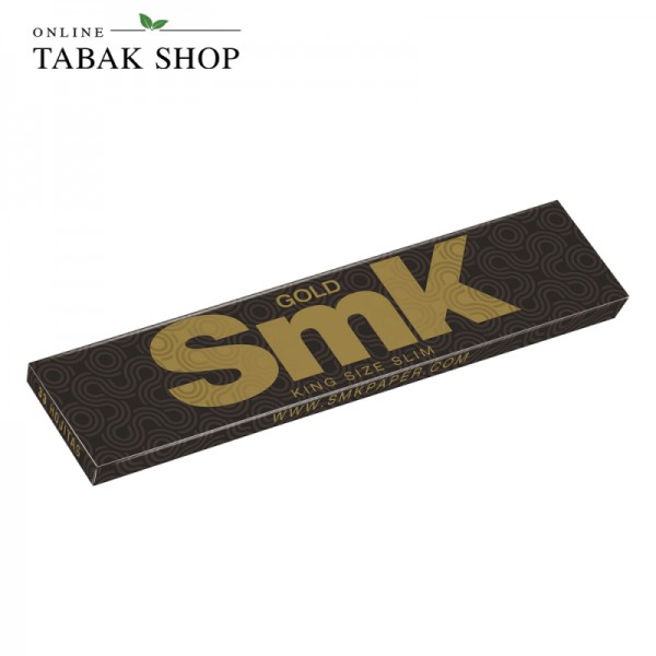 Smoking »smk« King Size Slim Gold Blättchen Zigarettenpapier (1x 33er)