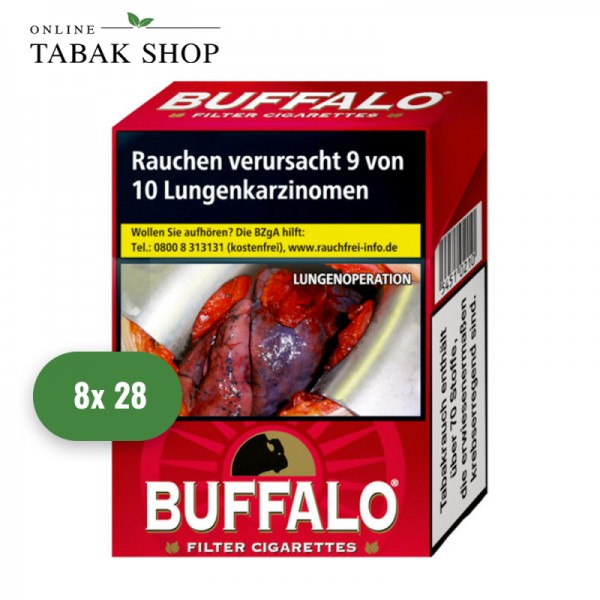 Buffalo Red Zigaretten Maxi (8 x 28er)
