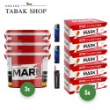Mark 1 Tabak (3 x 190g) + 1.000 Hülsen (wählbar) + 2 Feuerzeuge + 1 Sturmfeuerzeug