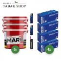 Mark 1 Tabak (3 x 190g) + 1.000 Hülsen (wählbar) + 2 Feuerzeuge + 1 Sturmfeuerzeug