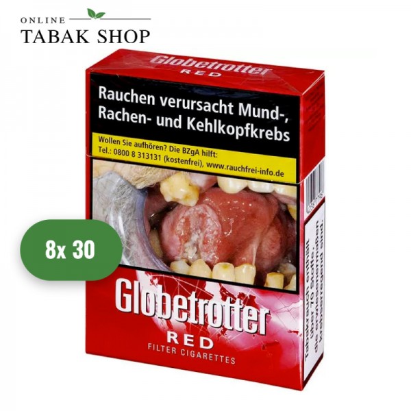 GLOBETROTTER Zigaretten Red "XL" (8 x 30er)