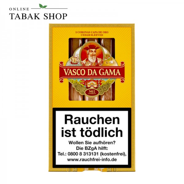 Vasco da Gama Capa de Oro No.2 Caribbean Zigarren No. 921 5er Schachtel