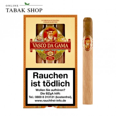 Vasco da Gama Sumatra No.2 Claro Zigarren No. 922 5er Schachtel