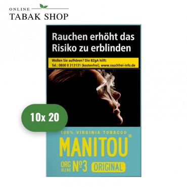 Manitou No.3 Sky OP Organic Blend Zigaretten (10 x 20er)