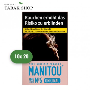 Manitou No.6 Pink OP Organic Blend Zigaretten (10 x 20er)