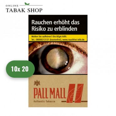 Pall Mall Authentic Rot OP Zigaretten (10 x 20er)