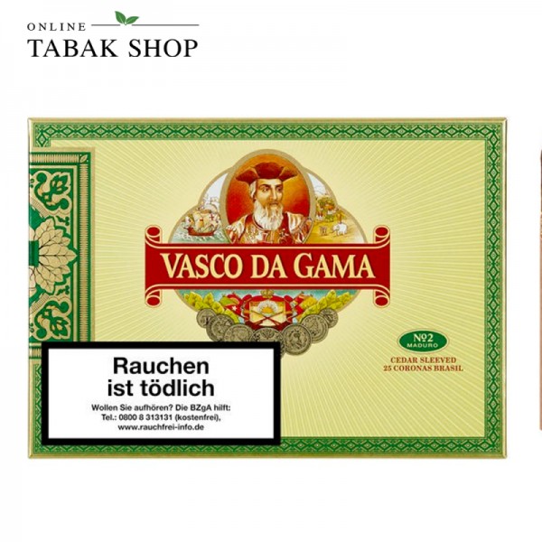 VASCO DA GAMA Brasil No.2 Maduro Zigarren No. 920 25er Schachtel