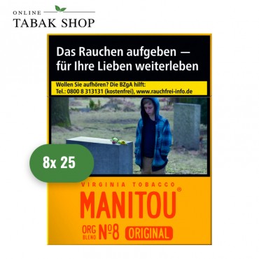 Manitou No.8 Gold Organic Blend Zigaretten (8 x 25er)