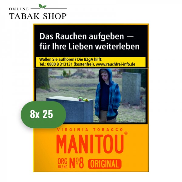 Manitou No.8 Gold Organic Blend Zigaretten (8 x 25er)