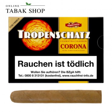 HANDELSGOLD Tropenschatz "No. 421F Sumatra" Zigarren 5er Packung
