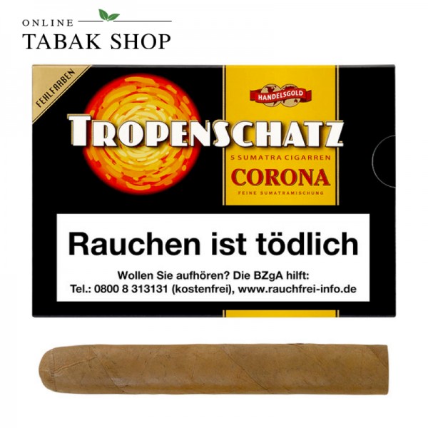 HANDELSGOLD Tropenschatz "No. 421F Sumatra" Zigarren 5er Packung