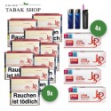 JPS Just XL Volumentabak (9 x 36g) + 1.000 Hülsen + 2 Feuerzeuge + 1 Sturmfeuerzeug