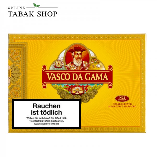 VASCO DA GAMA Capa de Oro No.2 Caribbean Zigarren No. 921 25er Schachtel