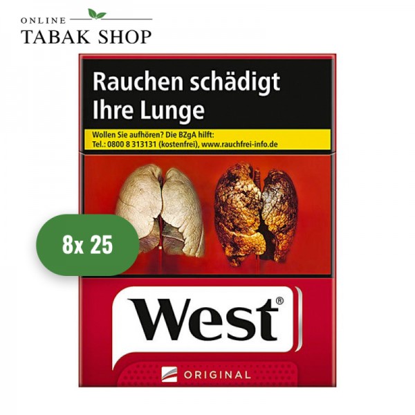 West Original Zigaretten XXL (8 x 25er)