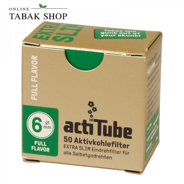 ActiTube Aktivkohlefilter, Extra Slim 6mmØ (1x 50er)